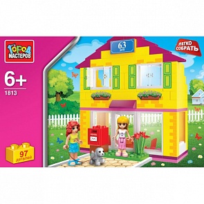 Конструктор – Дом из серии Легко собрать, 106 деталей (Город Мастеров, AA-1813-Rsim)